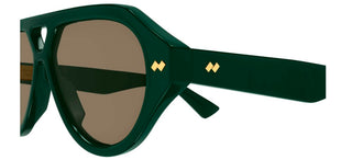 Bottega Veneta BV1485S unisex Green Pilot Sunglasses
