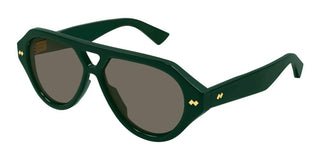 Bottega Veneta BV1485S unisex Green Pilot Sunglasses