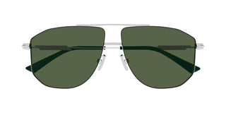 Bottega Veneta BV1509S unisex Silver Pilot Sunglasses
