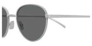 Bottega Veneta BV1966S men Silver Round Sunglasses