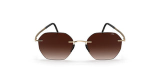 Silhouette Cabrillo Rimless 8748 Unisex Gold Geometric Sunglasses