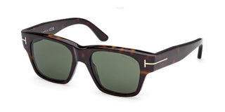 Tom Ford Caine-02 Ft1280 Unisex Havana Squared Sunglasses