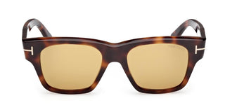 Tom Ford Caine-02 Ft1280 Unisex Havana Squared Sunglasses