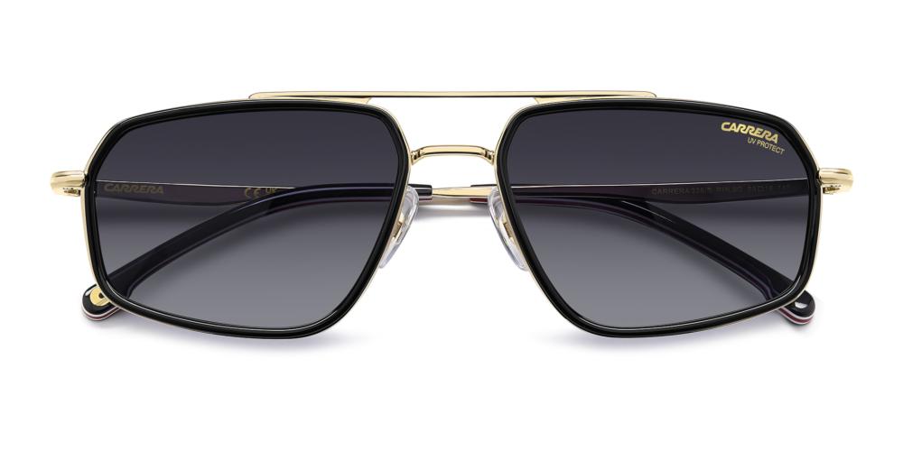 Carrera Carrera 338/s Men Black Geometric Sunglasses – Otticanet USA