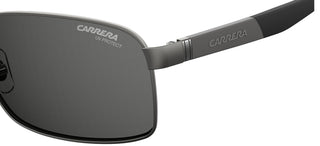 Carrera 8037/S men Ruthenium Geometric Sunglasses