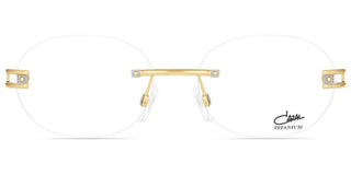 Cazal Cazal 7118 Unisex Gold Oval Eyeglasses