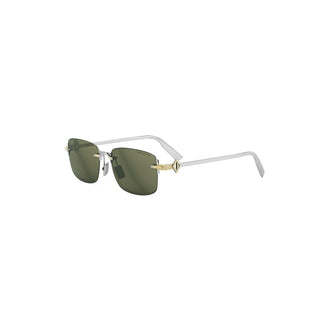 DIOR CD Diamond CD Diamond S11U men Gold Rectangle Sunglasses