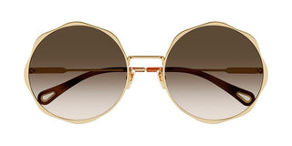 Chloé CH0184S women Gold Round Sunglasses