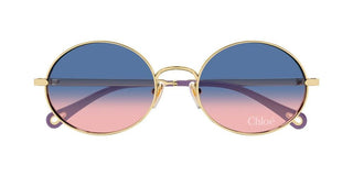 Chloé CH0326S women Gold Round Sunglasses