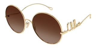 Chloé CH0329S women Gold Round Sunglasses