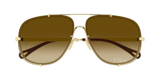 Chloé CH0348S women Gold Pilot Sunglasses