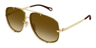 Chloé CH0348S women Gold Pilot Sunglasses