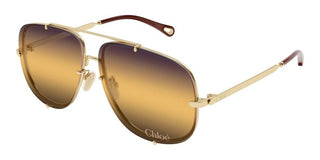 Chloé CH0348S women Gold Pilot Sunglasses