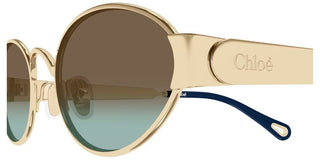 Chloé Ch0355s Women Gold Oval Sunglasses