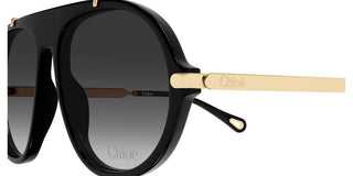 Chloé Ch0357s Women Black Pilot Sunglasses