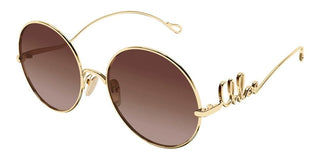 Chloé CH0372S women Gold Round Sunglasses