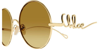 Chloé Ch0372s Women Gold Round Sunglasses