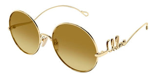 Chloé Ch0372s Women Gold Round Sunglasses