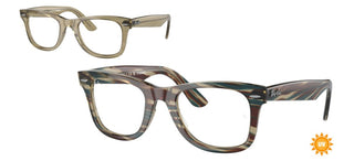 Ray-Ban CHANGE WAYFARER EASE RX 4340V unisex Brown Squared Eyeglasses