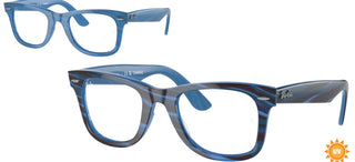 Ray-Ban CHANGE WAYFARER EASE RX 4340V unisex Blue Squared Eyeglasses