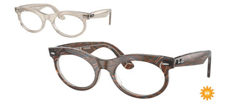 Ray-Ban CHANGE WAYFARER OVAL RX 2242V unisex Brown Oval Eyeglasses