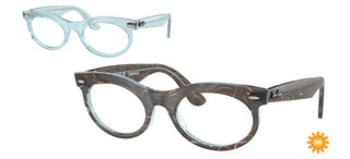 Ray-Ban CHANGE WAYFARER OVAL RX 2242V unisex Blue Oval Eyeglasses