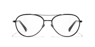 Chanel Ch 2224q Women Black Pilot Eyeglasses