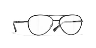 Chanel Ch 2224q Women Black Pilot Eyeglasses