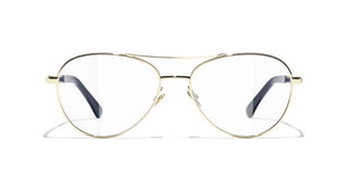 Chanel Ch 2224q Women Gold Pilot Eyeglasses