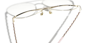 Chanel Ch 2224q Women Gold Pilot Eyeglasses