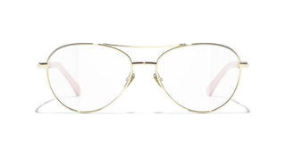 Chanel Ch 2224q Women Gold Pilot Eyeglasses