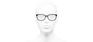 CHANEL CH 3414 women Black Rectangle Eyeglasses