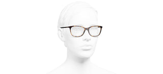 CHANEL CH 3414 women Havana Rectangle Eyeglasses