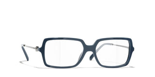 Chanel Ch 3487 Women Blue Rectangle Eyeglasses