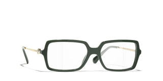 Chanel Ch 3487 Women Green Rectangle Eyeglasses