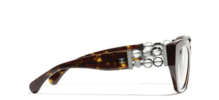 Chanel Ch 3488 Women Havana Cat Eye Eyeglasses