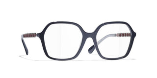 Chanel Ch 3489q Women Blue Geometric Eyeglasses