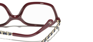 Chanel Ch 3489q Women Red Geometric Eyeglasses