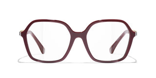 Chanel Ch 3489q Women Red Geometric Eyeglasses