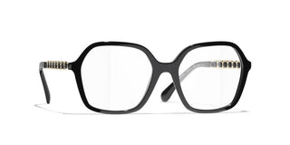 Chanel Ch 3489q Women Black Geometric Eyeglasses