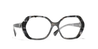 Chanel Ch 3496 Women Grey Geometric Eyeglasses