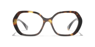 Chanel Ch 3496 Women Havana Geometric Eyeglasses