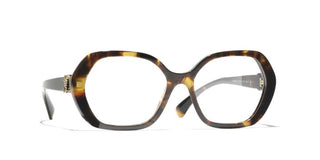 Chanel Ch 3496 Women Havana Geometric Eyeglasses