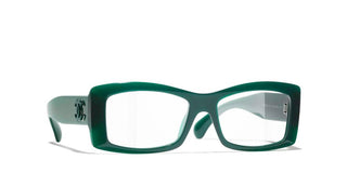 Chanel Ch 3497 Women Green Rectangle Eyeglasses
