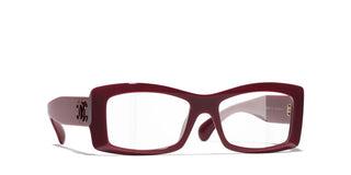 Chanel Ch 3497 Women Red Rectangle Eyeglasses