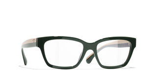 Chanel Ch 3503b Women Green Rectangle Eyeglasses