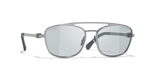 CHANEL CH 4290Q women Silver Pilot Sunglasses