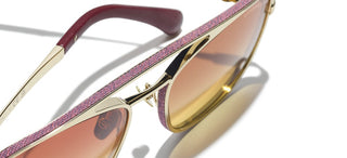 CHANEL CH 4290Q women Gold Pilot Sunglasses