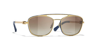 CHANEL CH 4290Q women Gold Pilot Sunglasses