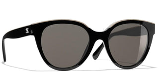 CHANEL CH 5414 women Black Cat Eye Sunglasses